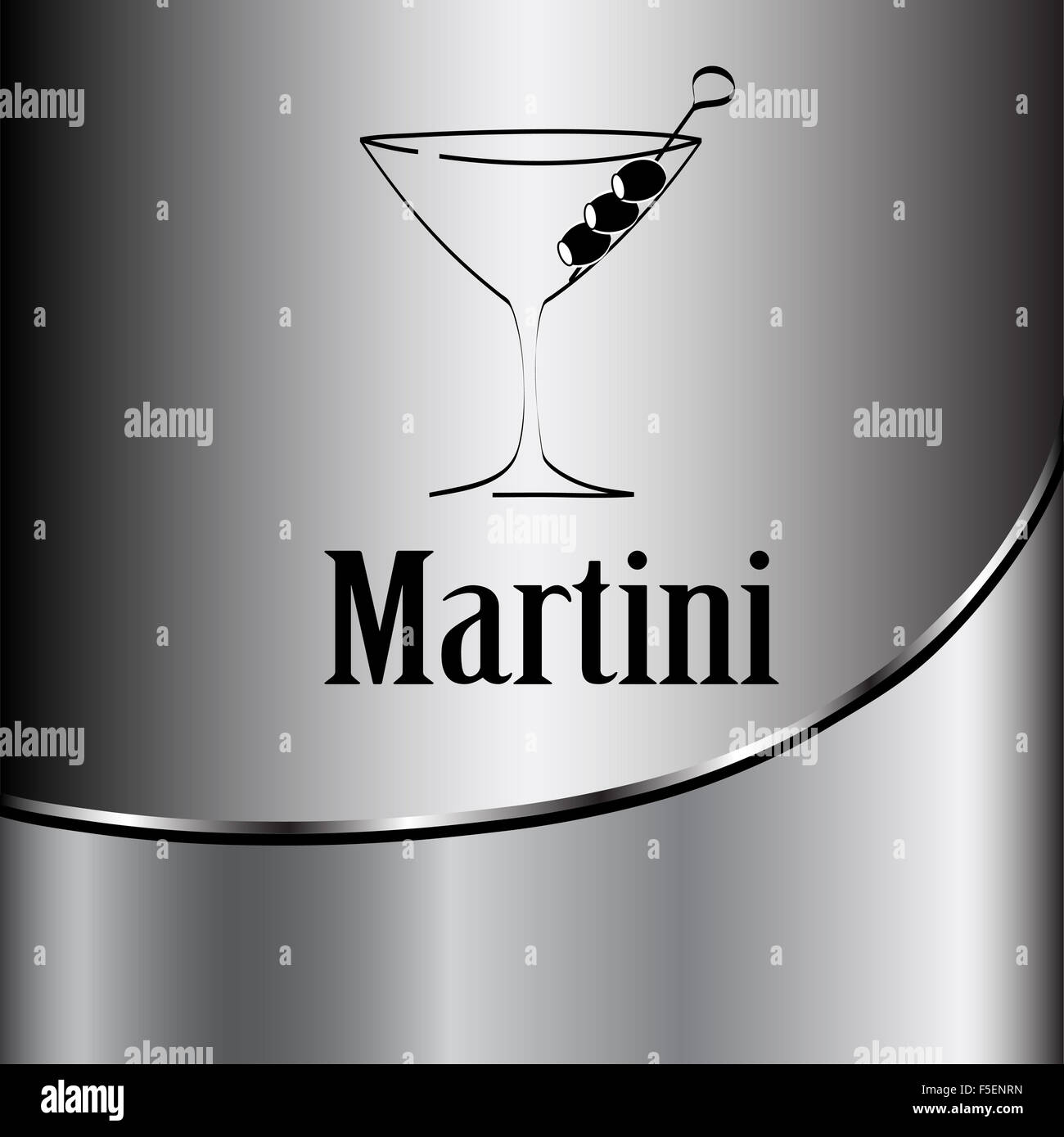Martini glass design menu background. Vector Stock Photo