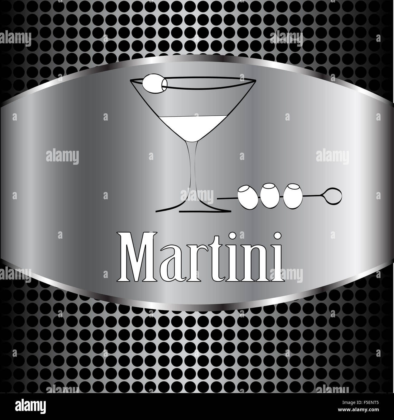 Martini glass design menu background. Vector Stock Photo