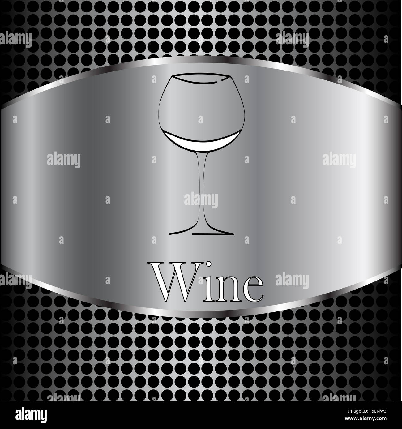 wine glass concept menu design.  Vector Stock Photo