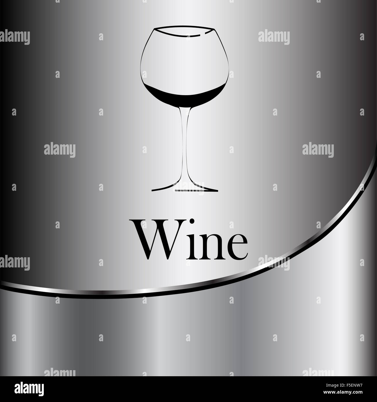 wine glass concept menu design.  Vector Stock Photo