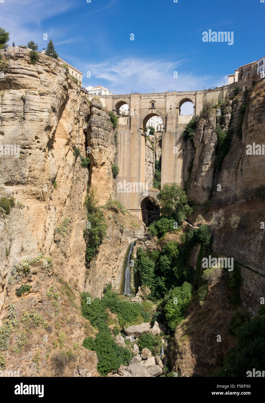 Puente Nuevo over El Tajo gorge at Ronda, Andalucia, Spain Stock Photo