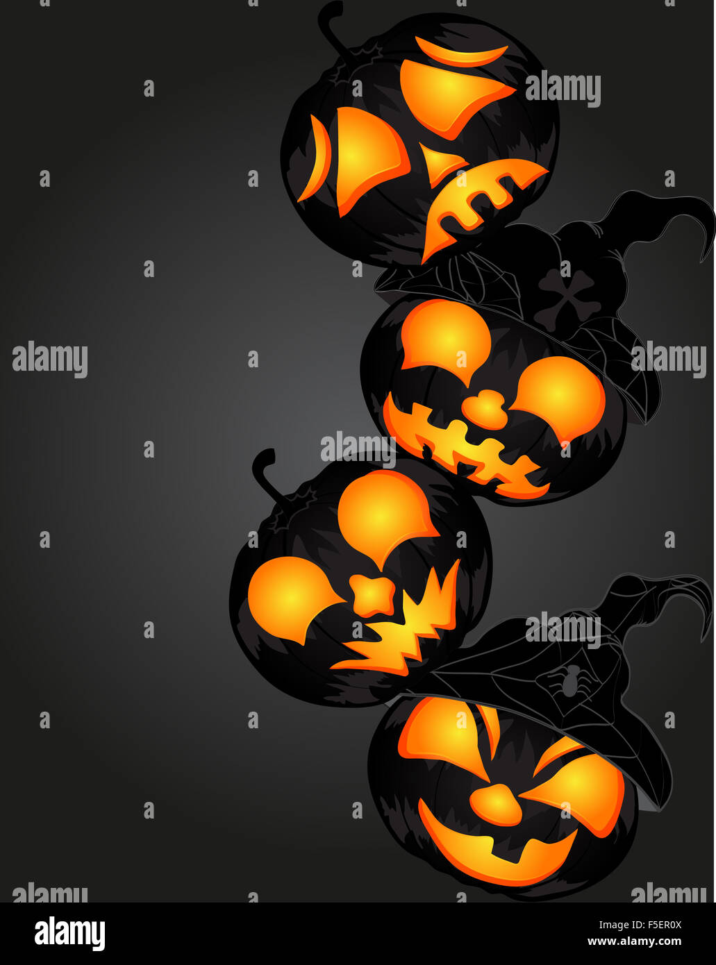 Happy Halloween Poster. Vector illustration. Stock Photo