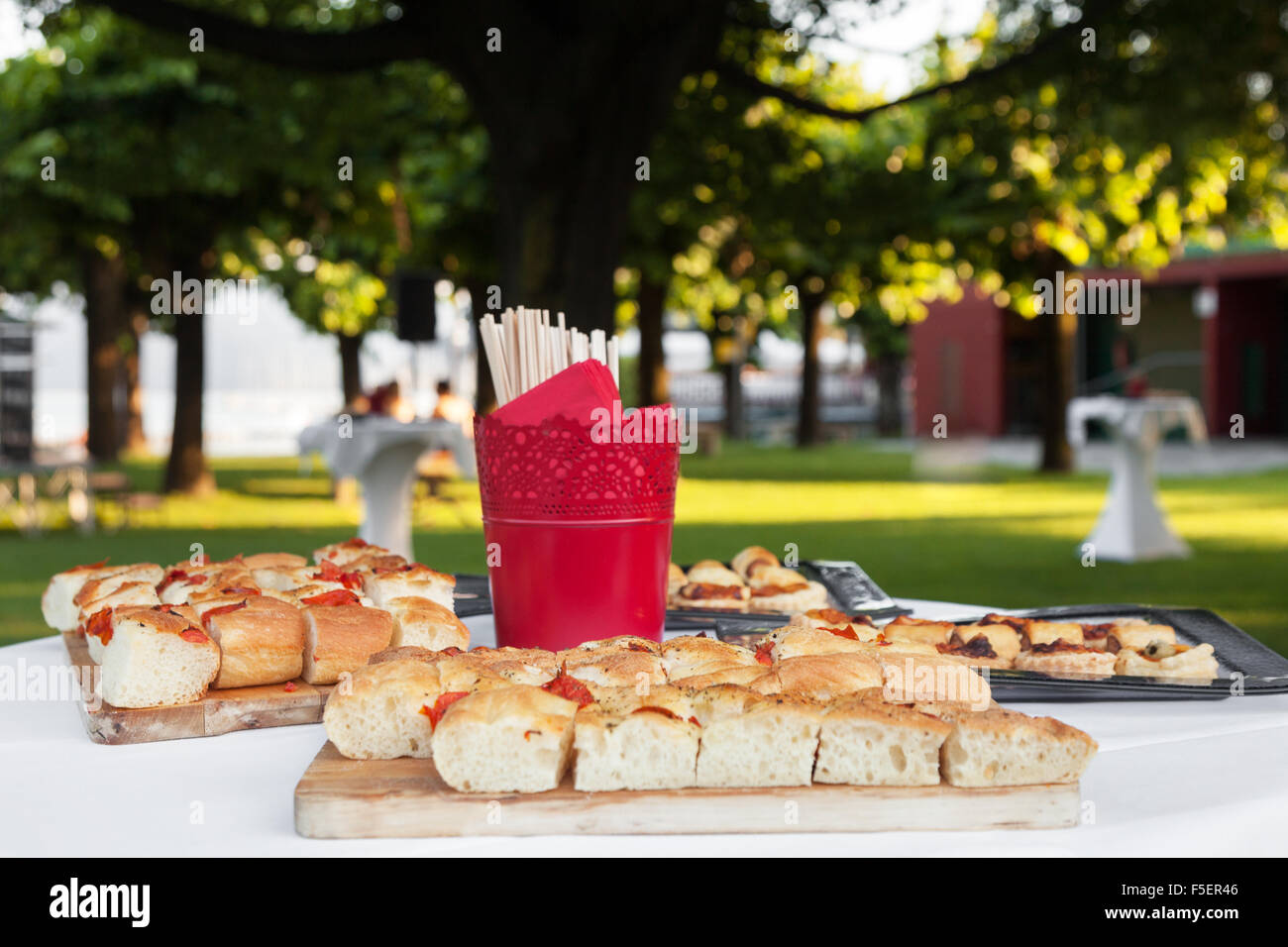party outdoors, tasty appetizer Stock Photo