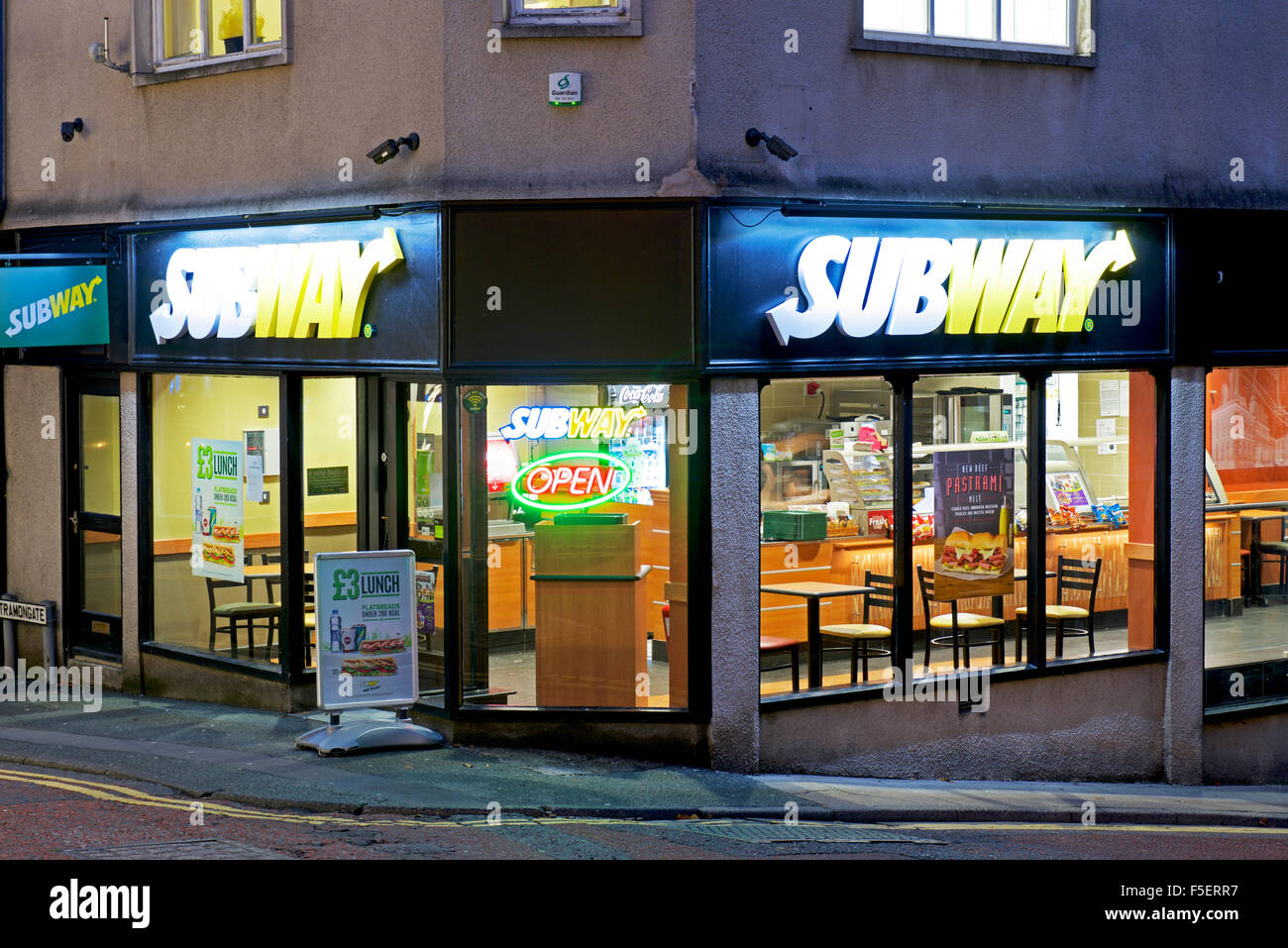 Branch of Subway, take-away sandwich shot, in Kendal, Cumbria, England UK Stock Photo