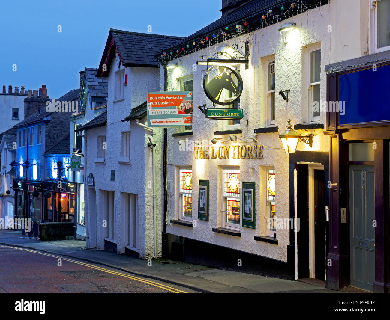 The Dun Horse pub, Stramongate, Kendal, Cumbria, England UK Stock Photo