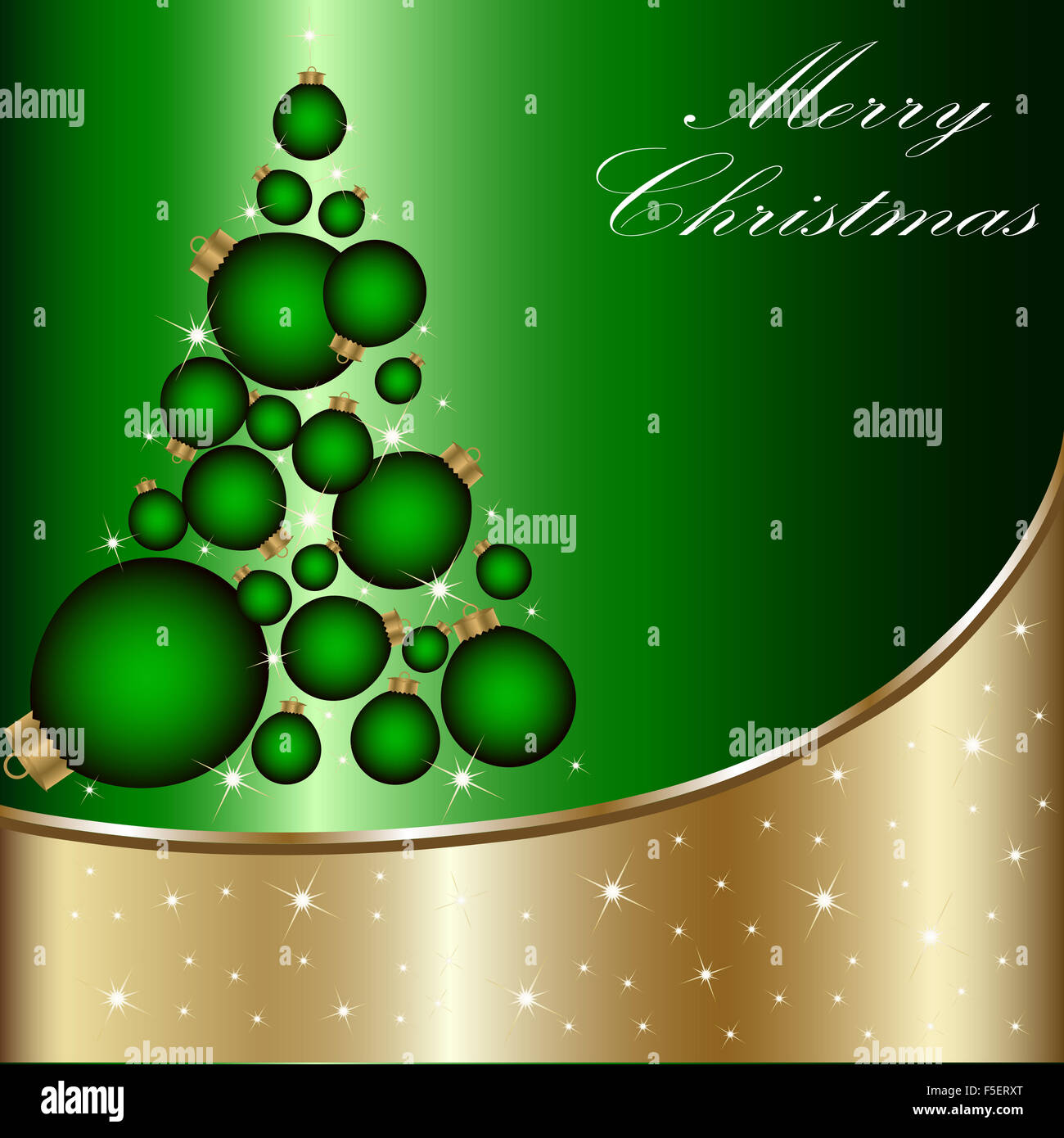 Christmas card with a Christmas tree . vector Stock Photo - Alamy