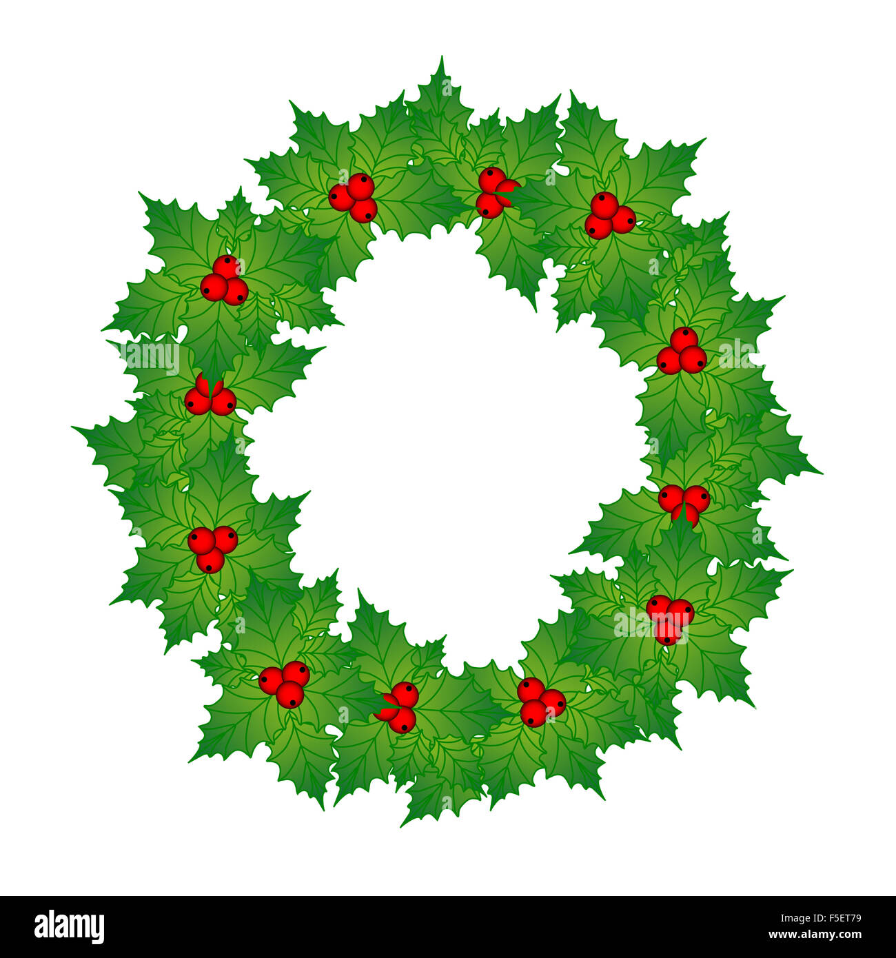 Christmas wreath vector ribbon hi-res stock photography and images - Alamy