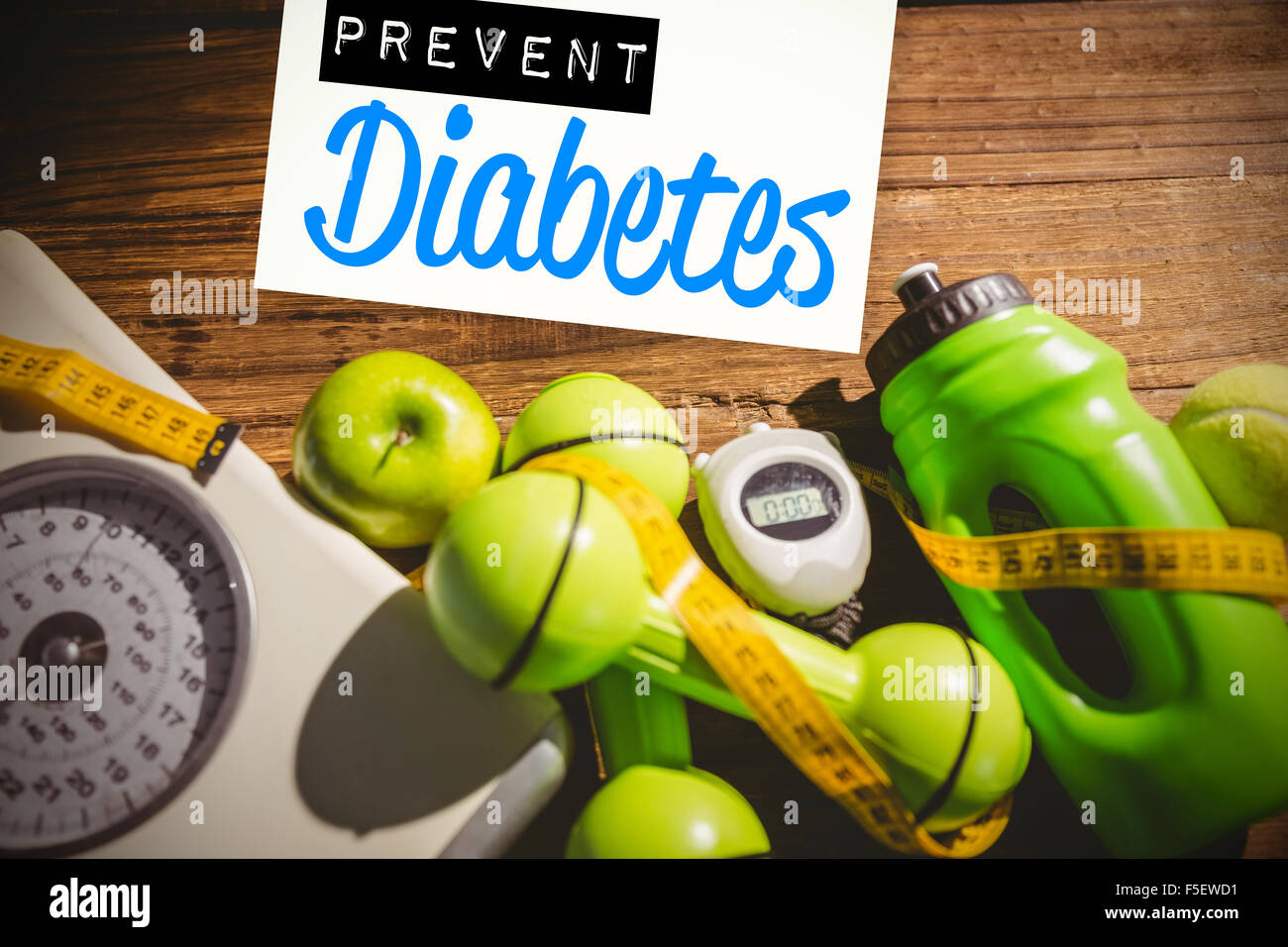 Composite image of prevent diabetes Stock Photo