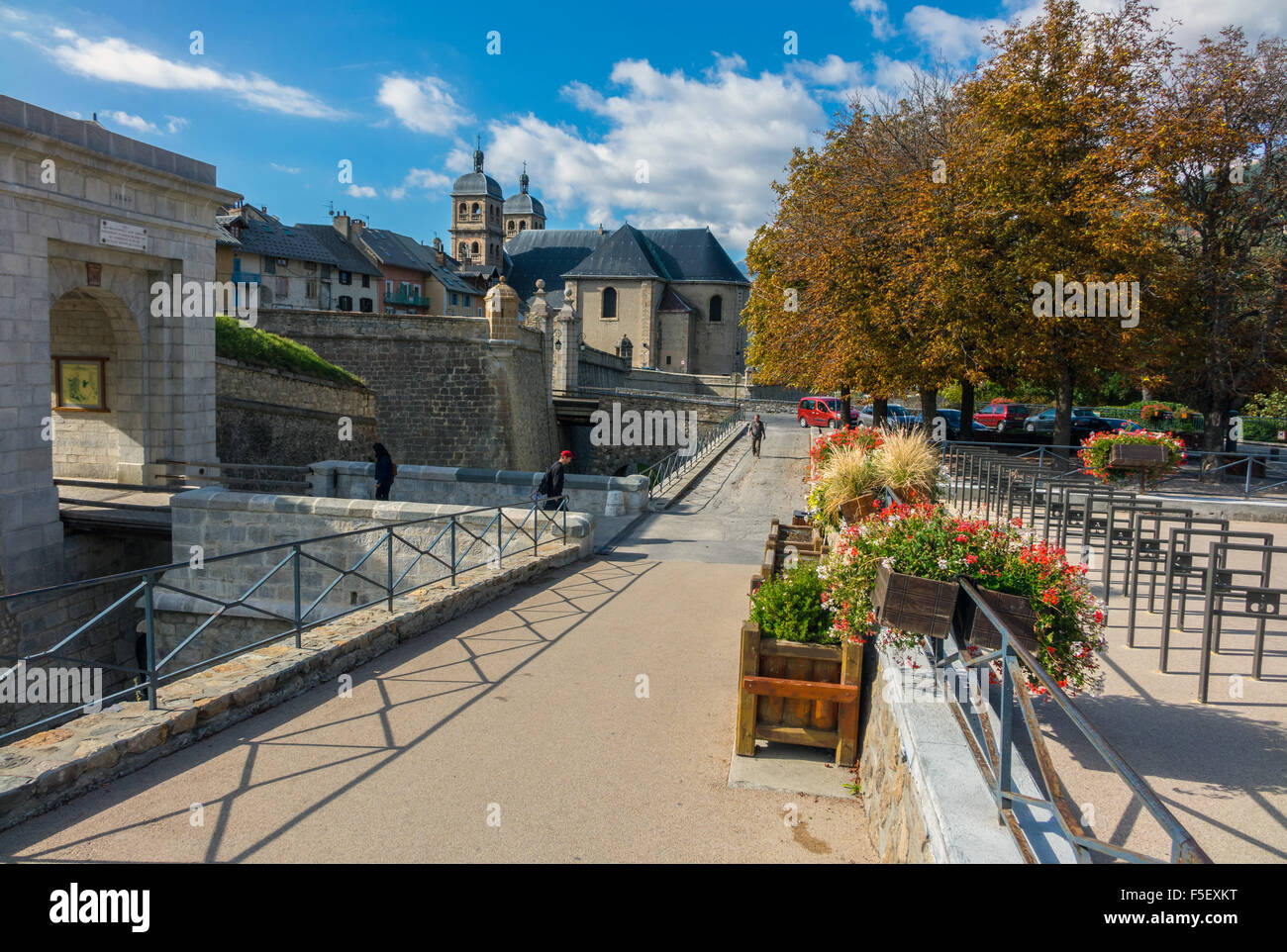 Briançon fortified city in the mountains, France Stock Photo