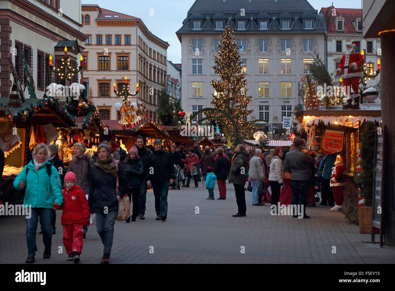 Europe Saxony Leipzig Christmas time Stock Photo