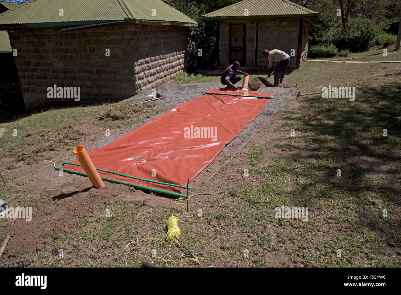 Constructing clean green affordable portable Flexibiogas plant from