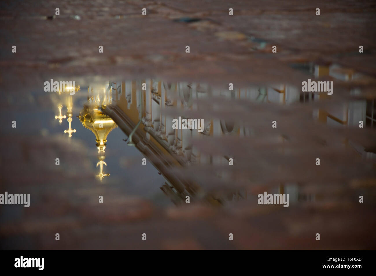 Peterhof Palace Reflexion. Stock Photo