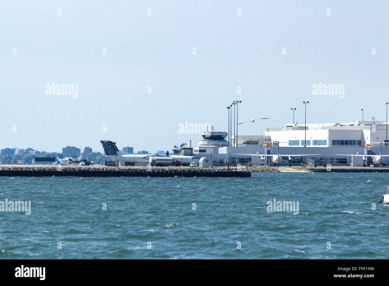 Billy Bishop airport on the Toronto Islands in Toronto Ontario Canada Stock Photo