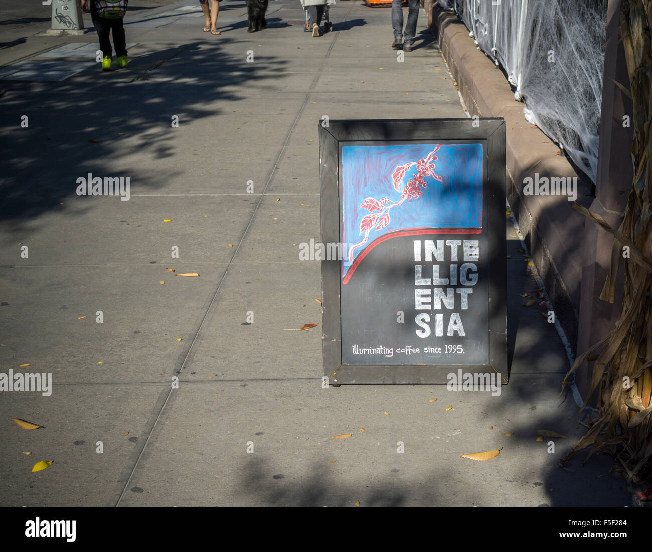 A sign for Intelligentsia Coffee in front of their location in High