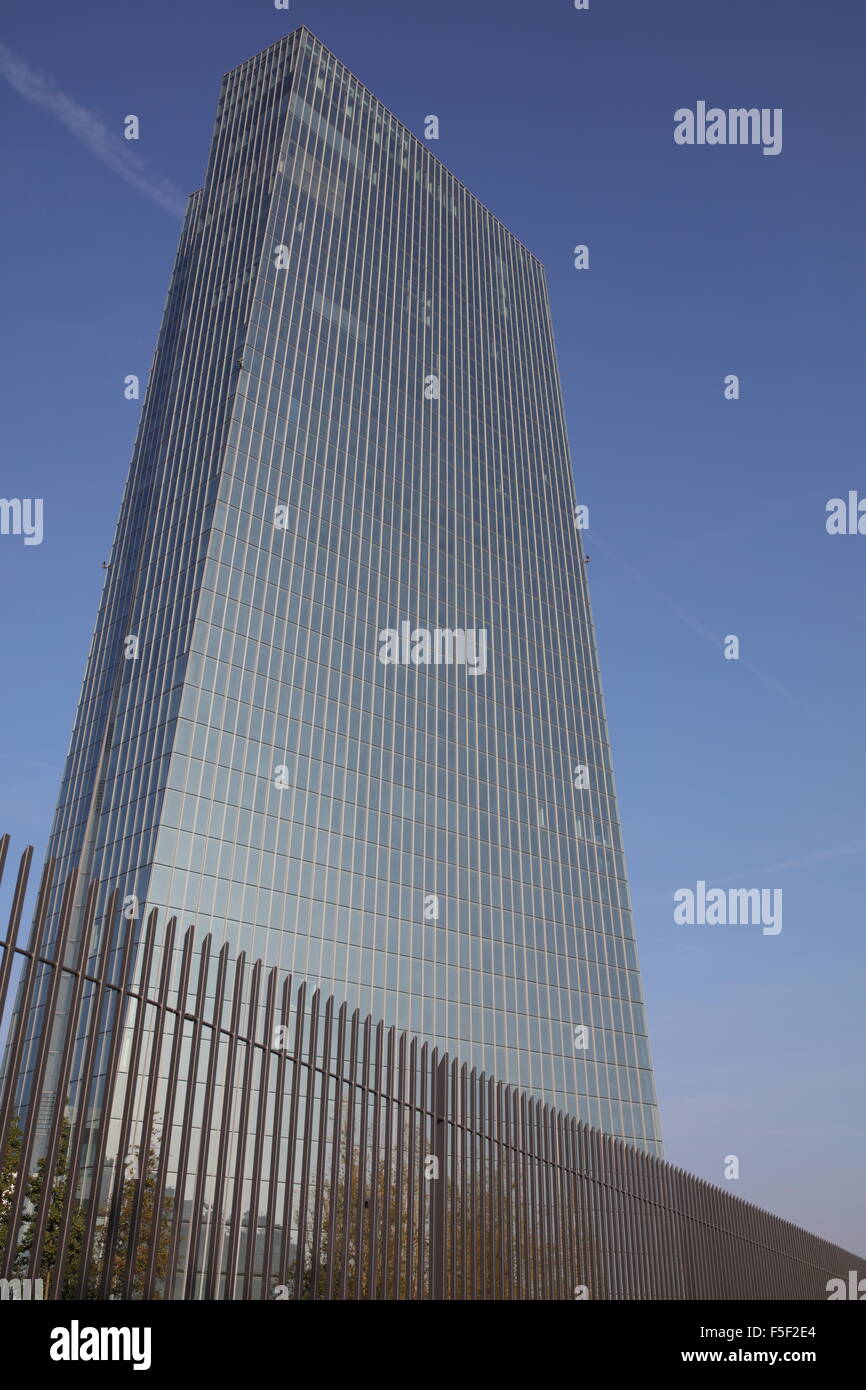 New European Central Bank Building Frankfurt Germany Stock Photo