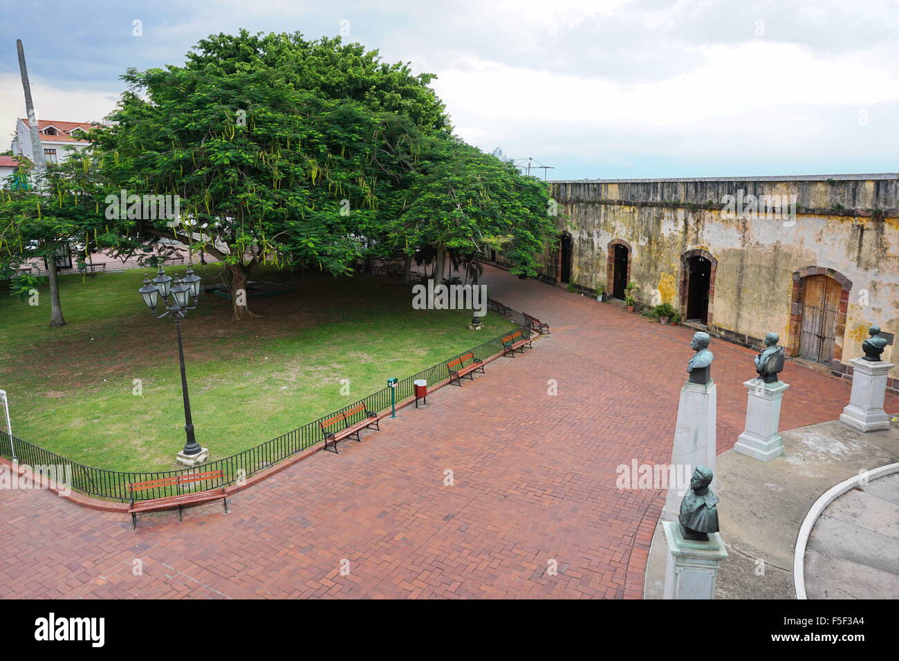 Plaza de Francia, a square in the Casco Viejo, the historic district of Panama City, Panama, Central america Stock Photo
