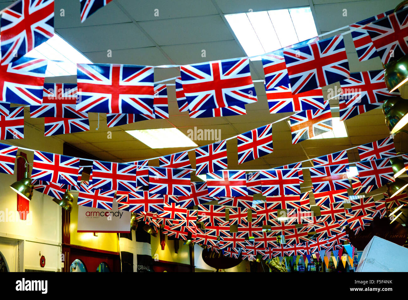 Union jack bunting red white blue hires stock photography and images