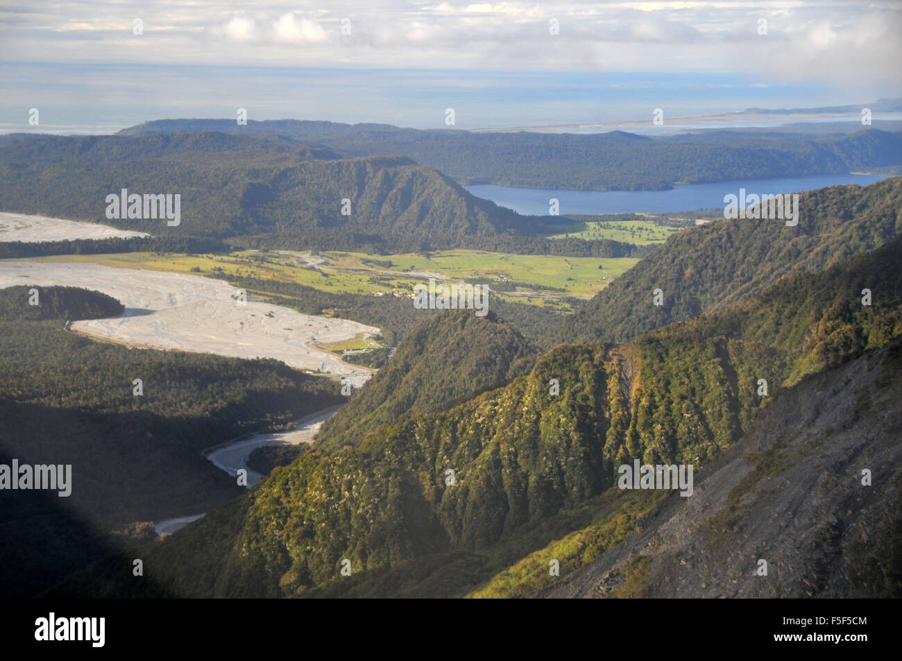 Franz Josef Valley, Franz Josef, South Island, New Zealand Stock Photo
