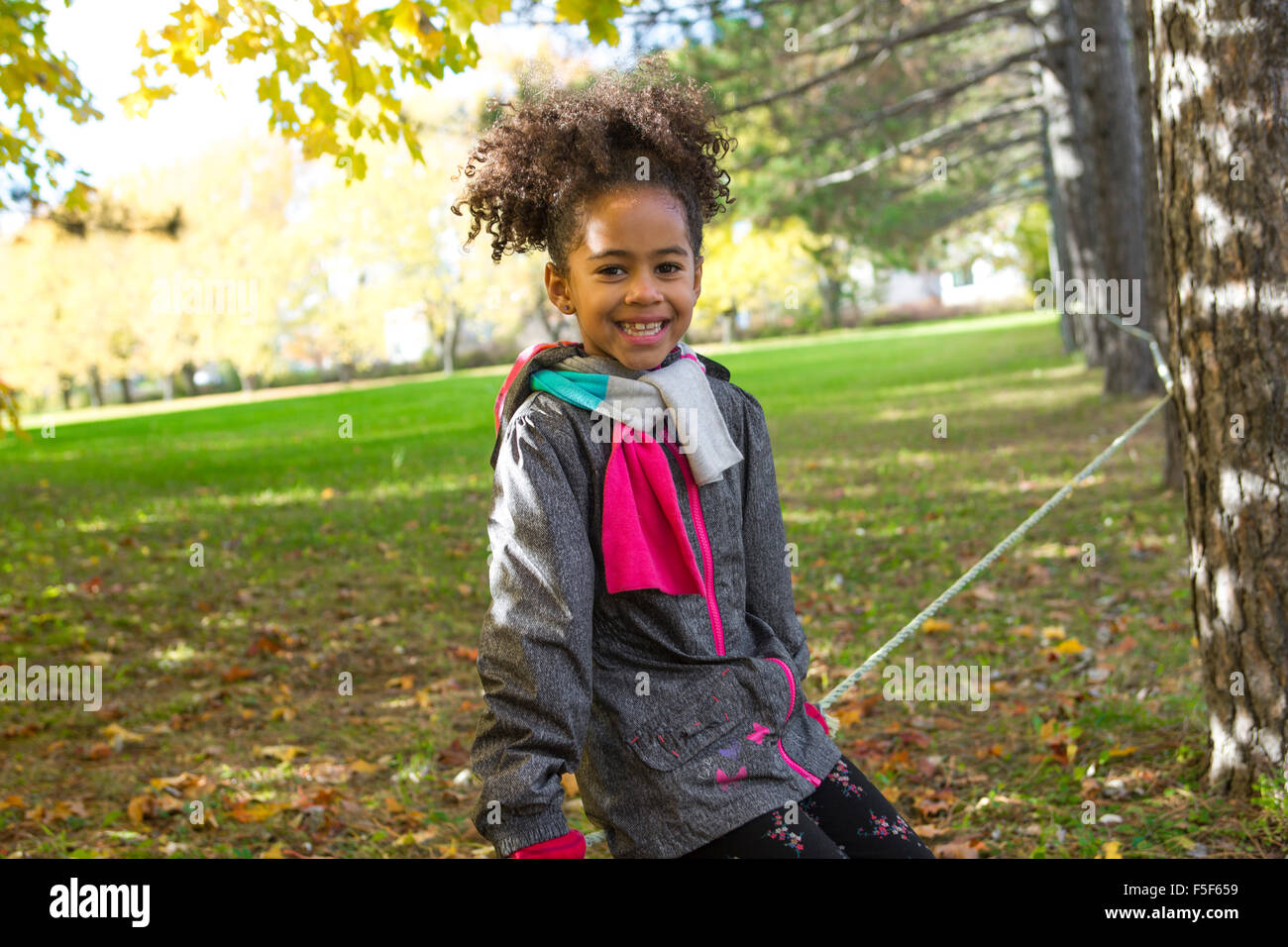Child on autumn season portrait Stock Photo - Alamy