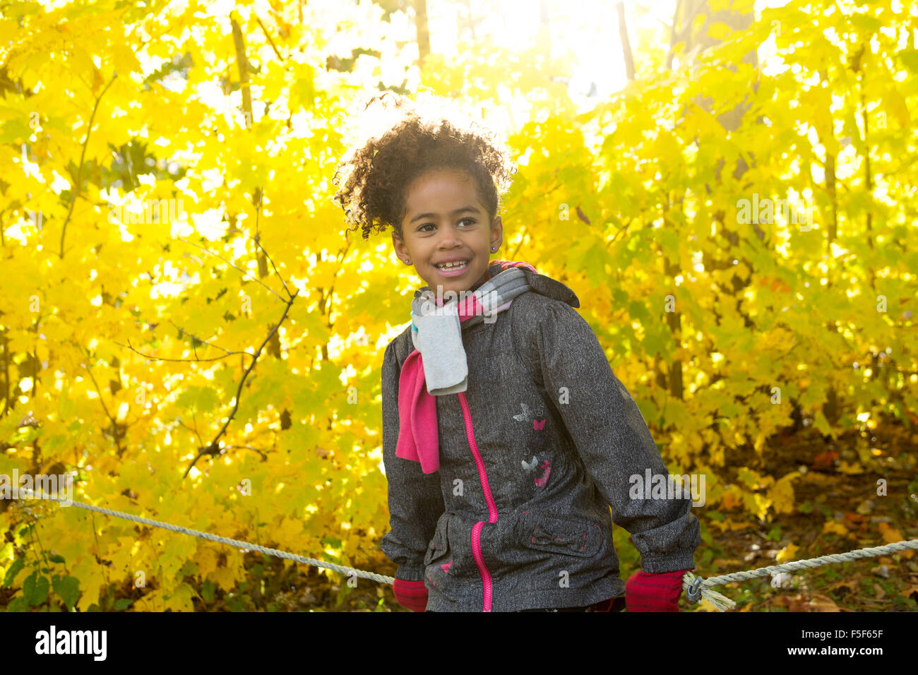 Child on autumn season portrait Stock Photo - Alamy