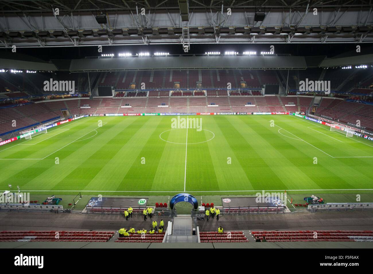 PSV Stadium in Eindhoven, The Netherlands, taken on 03 November 2015 prior to the UEFA Champions League Group B soccer match PSV Eindhoven and VfL Wolfsburg. Photo: Maja Hitij/dpa Stock Photo