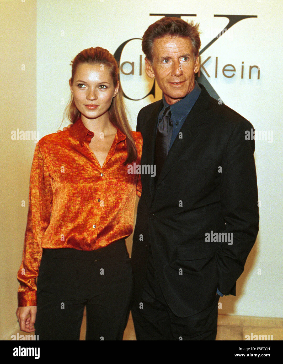 Oct 10, 1996; HONG KONG; Model KATE MOSS & designer CALVIN KLEIN