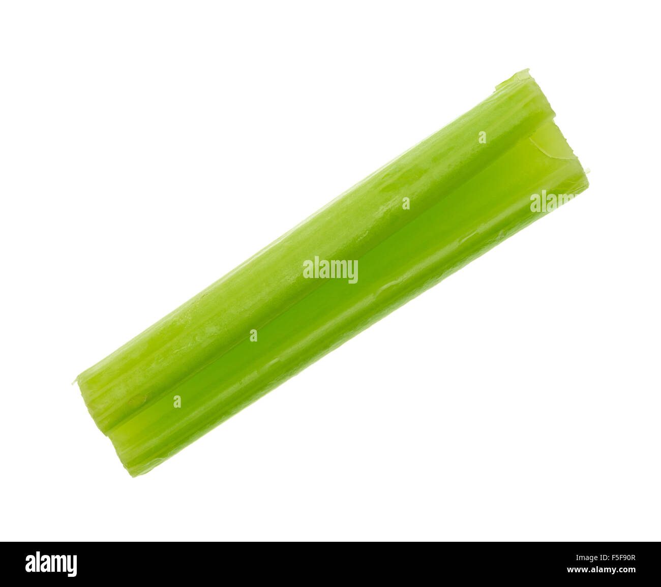 A small celery stick isolated on a white background. Stock Photo