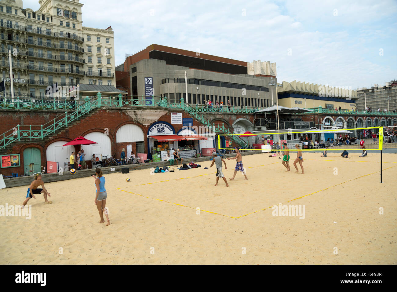 Brighton, United Kingdom, beach volleyball Stock Photo Alamy