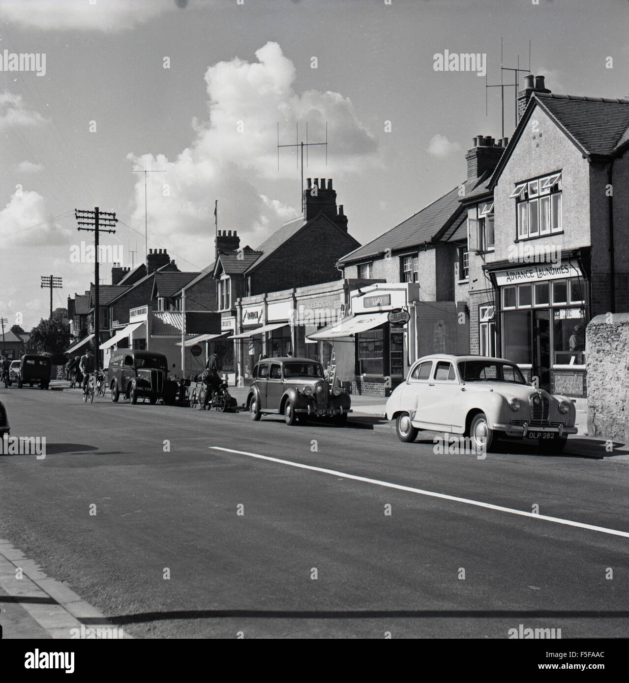 1950s historical, High street, Cowley, Oxford, home of the Pressed