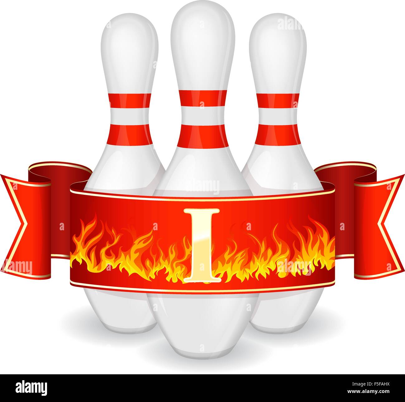 Bowling pins with ribbon Stock Vector Image & Art - Alamy
