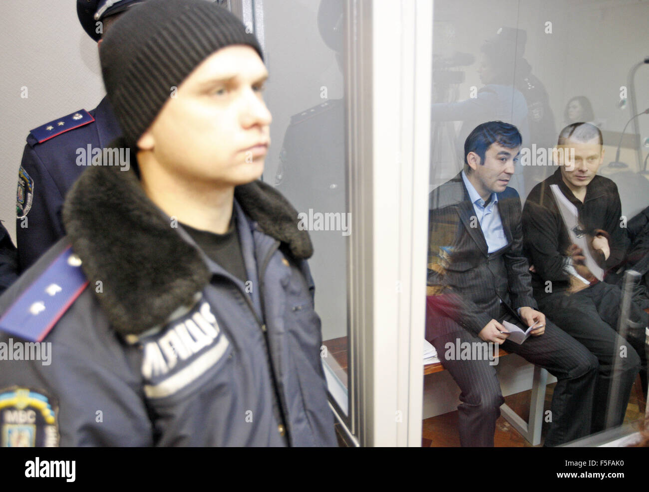 Two alleged Russian soldiers Yevgeny Yerofeyev (2-R) and Alexander ...