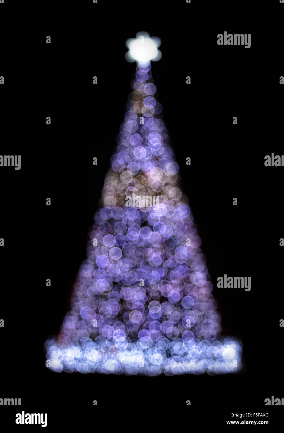 Blue lights blurred tree hi-res stock photography and images - Alamy