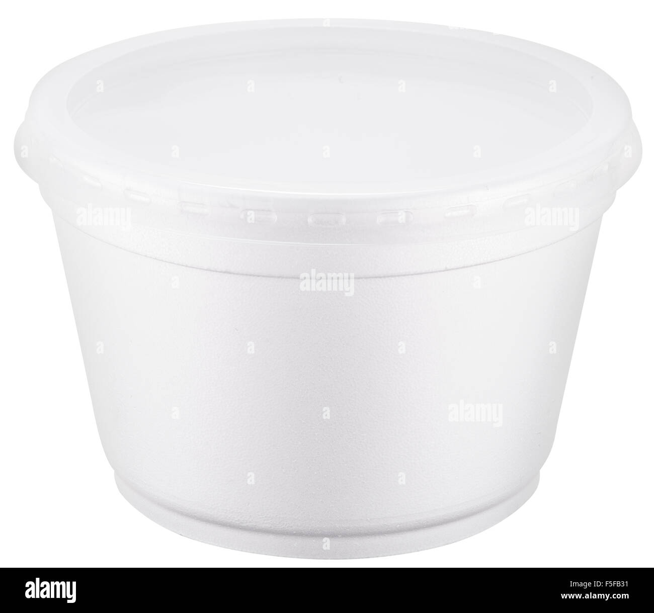 White polystyrene cup. File contains clipping paths. Stock Photo