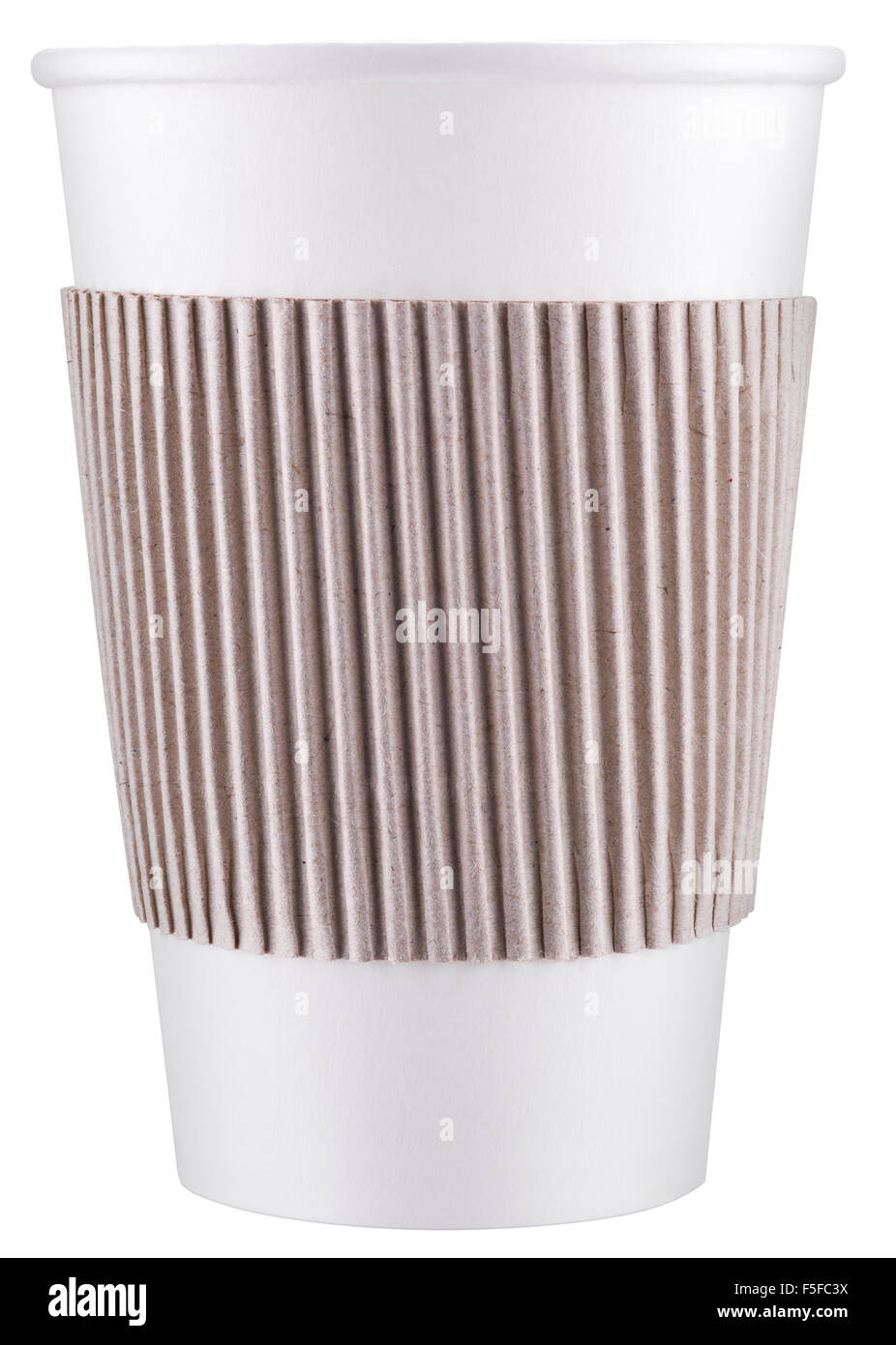 White plastic cup. File contains clipping paths. Stock Photo