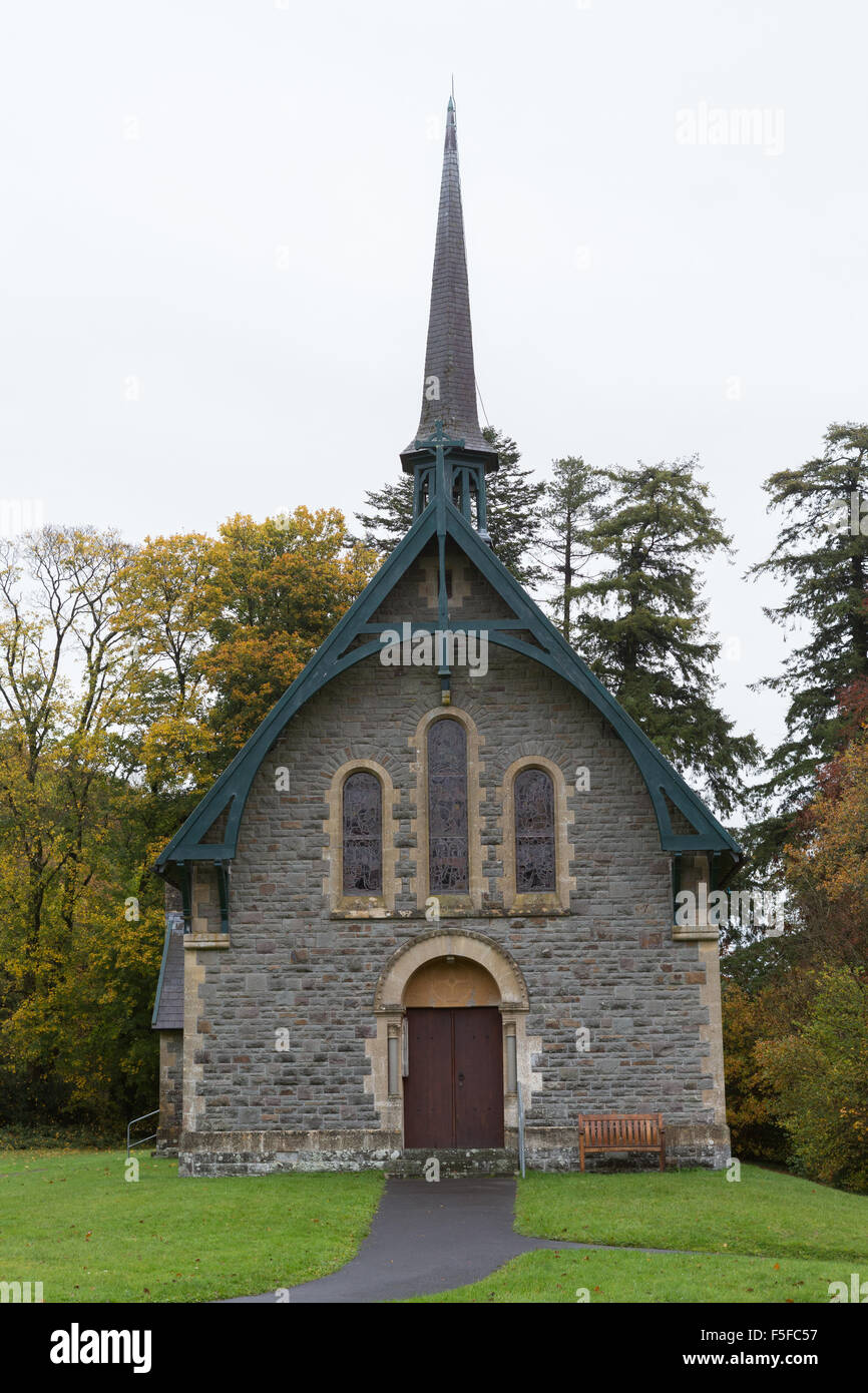Holy Trinity Church, in the parish of Llanegwad, Pontargothi Stock Photo