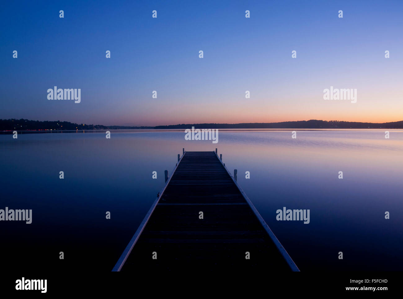 Warners Bay jetty Lake Macquarie NSW Australia Stock Photo Alamy