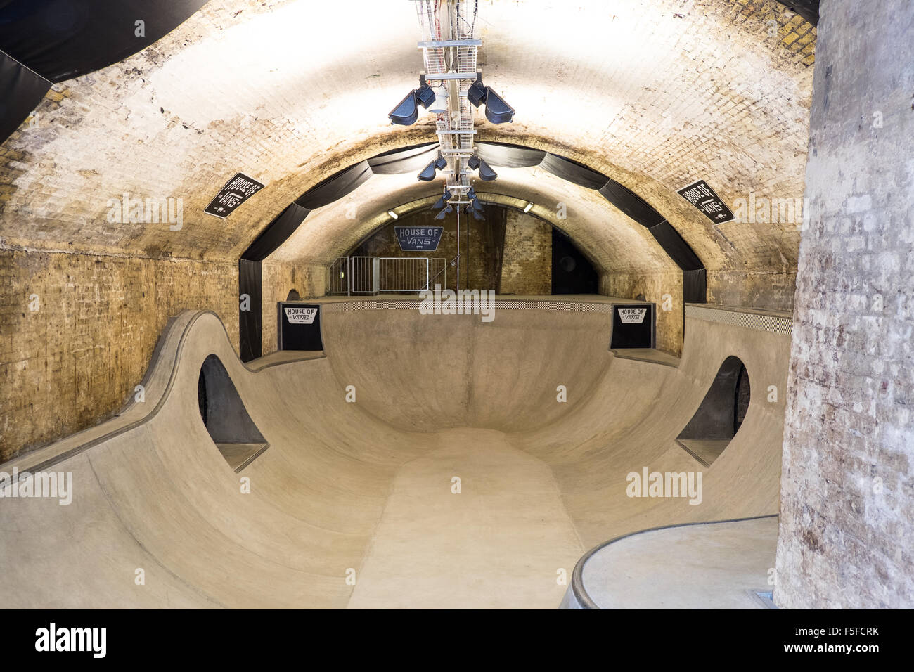 Skateboard rink at the house of vans in London Stock Photo
