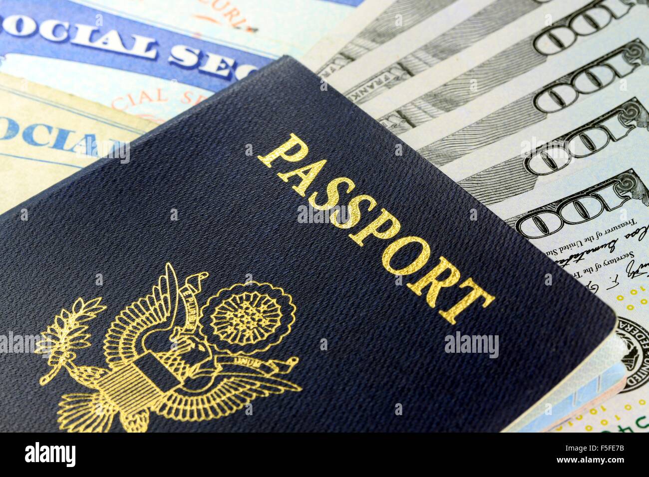 USA Passport travel documents Stock Photo Alamy