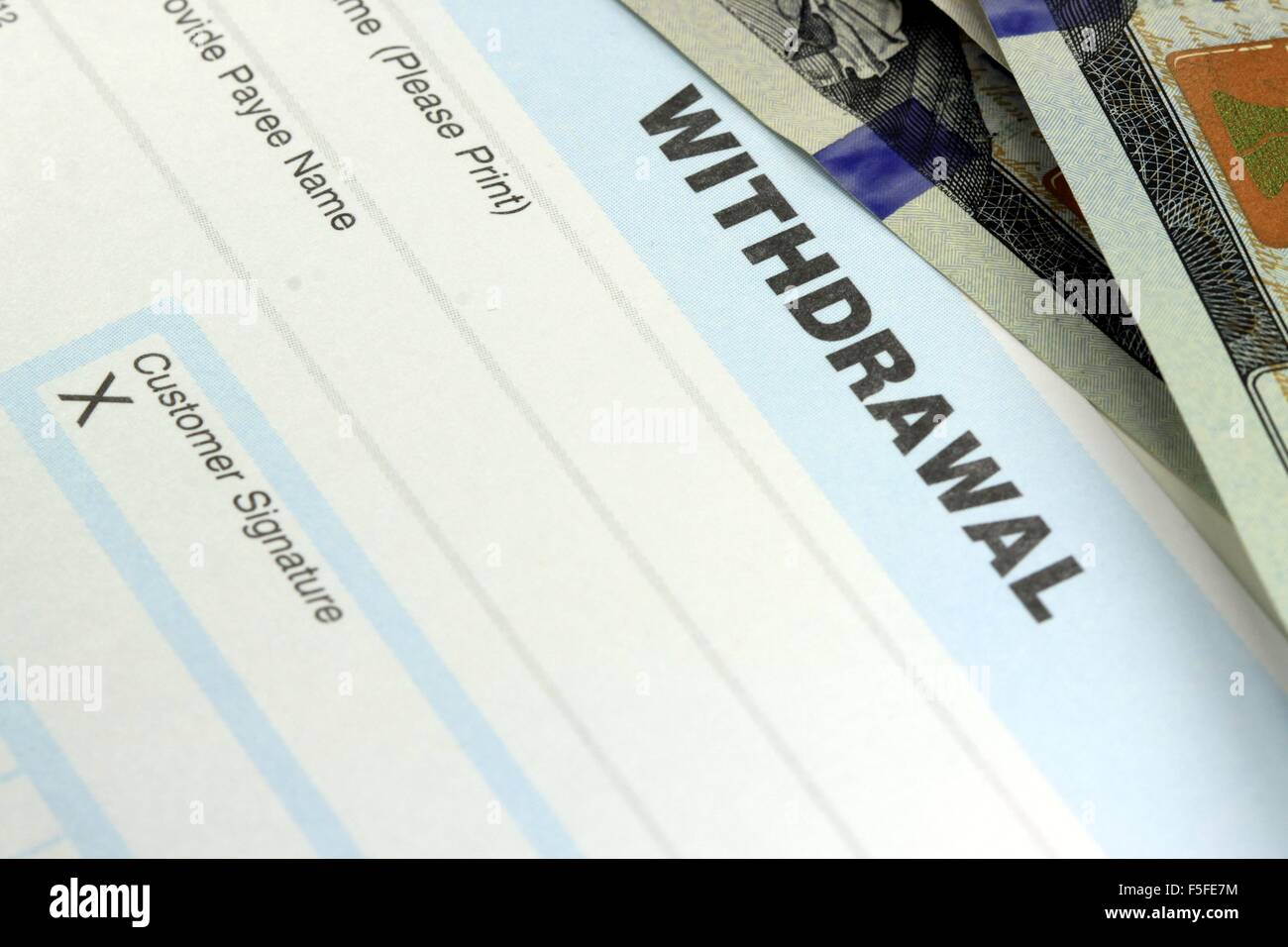 Savings Savings Bank Withdrawal Slip High Resolution Stock