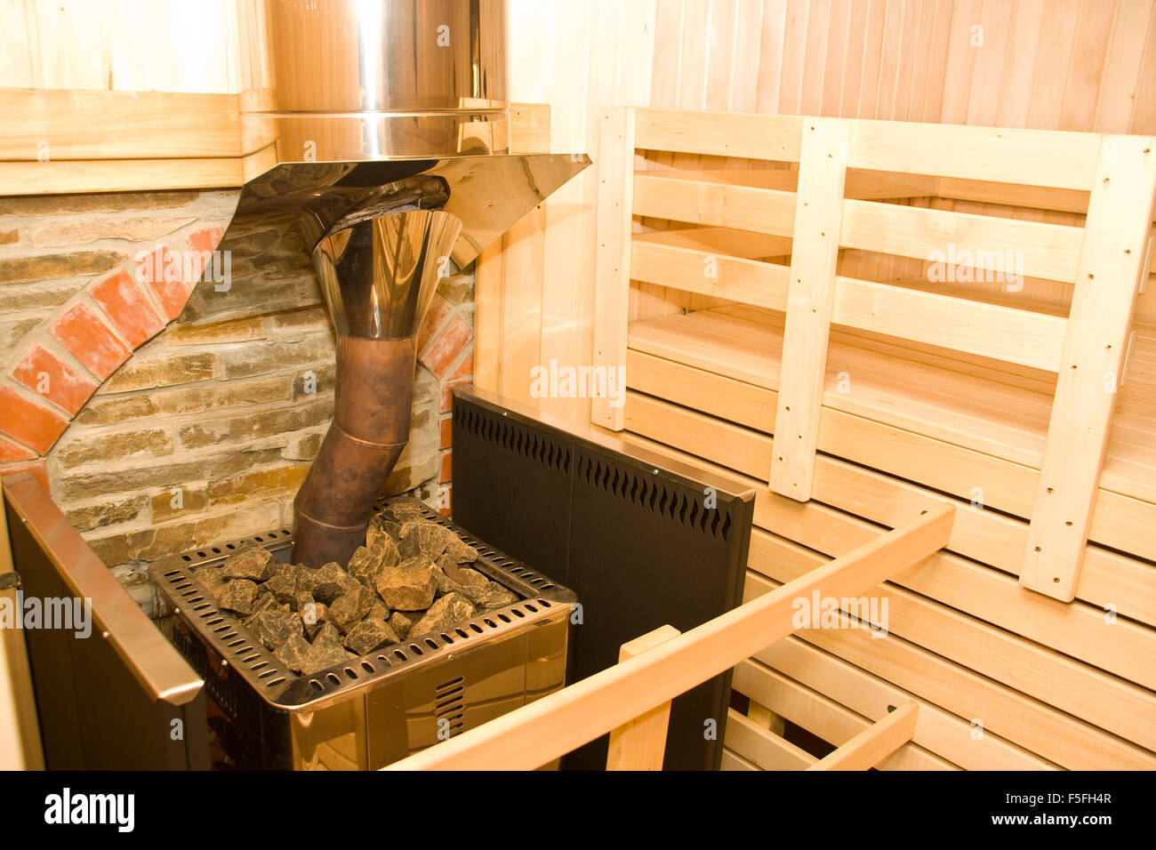 Sauna stove Stock Photo