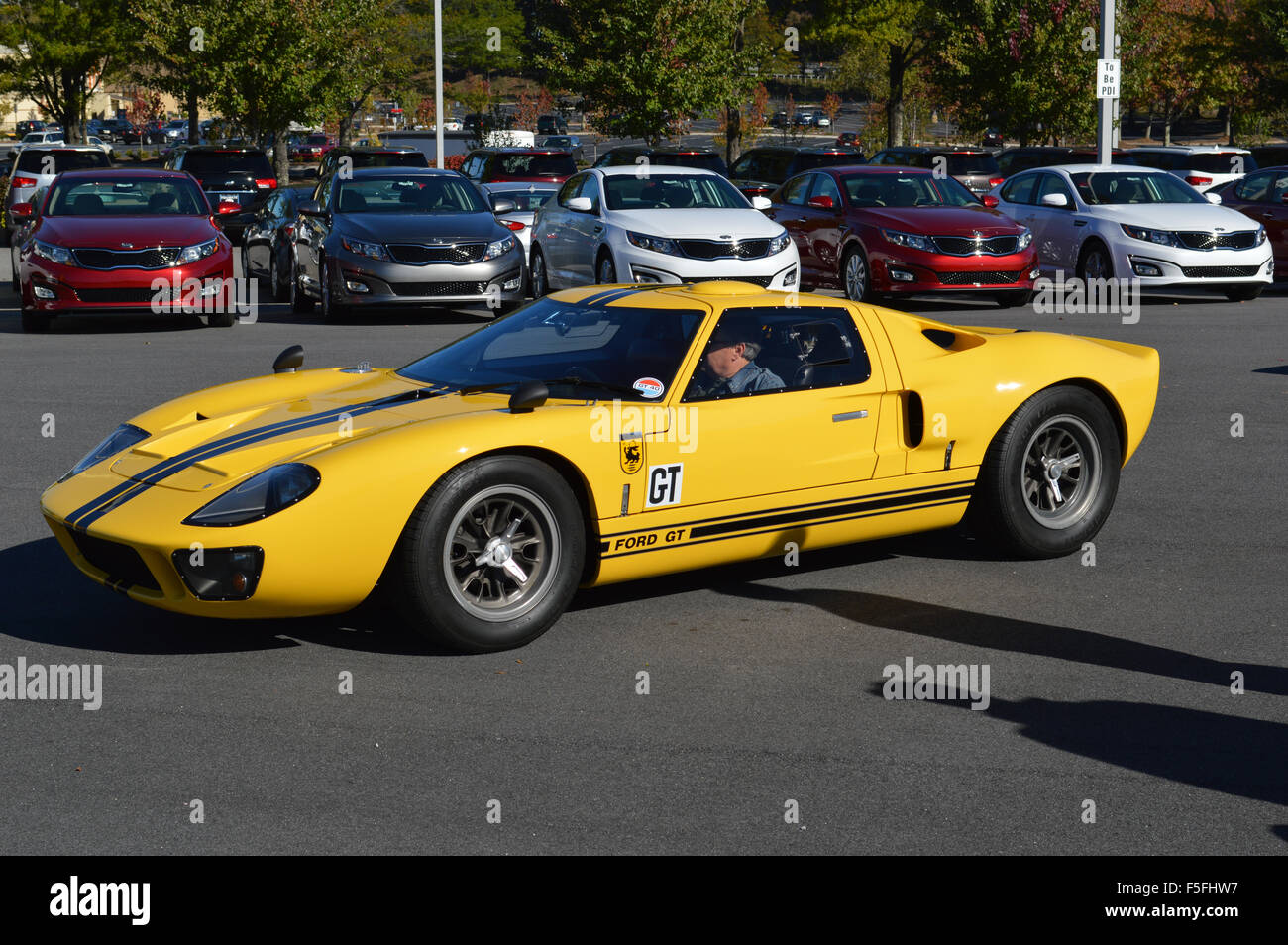 The Ford GT40 on display at a car show. Stock Photo