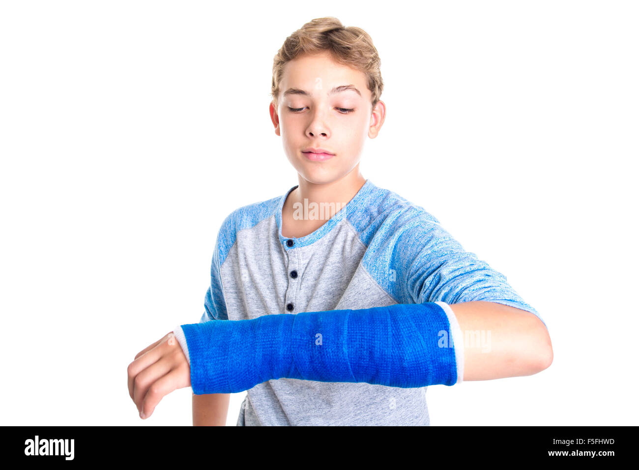 Hand in Cast on White Background Stock Image - Image of fiberglass, hurt:  167244825