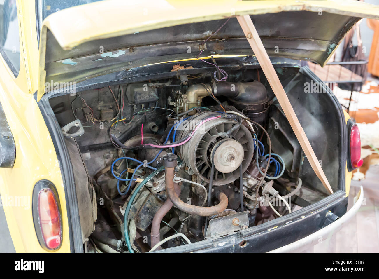 Old car engine Stock Photo