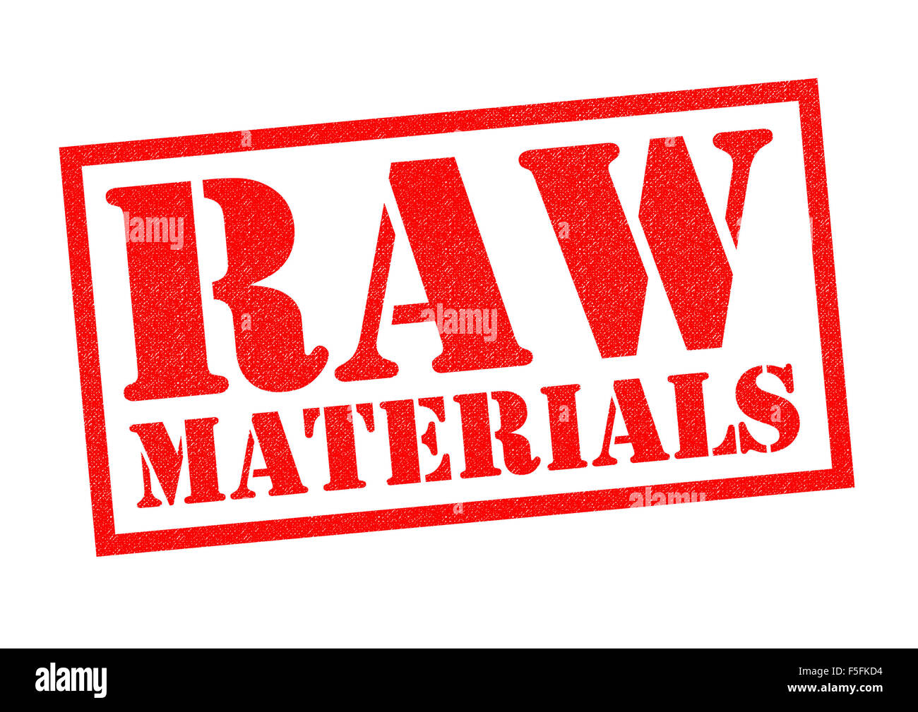 RAW MATERIALS red Rubber Stamp over a white background Stock Photo Alamy