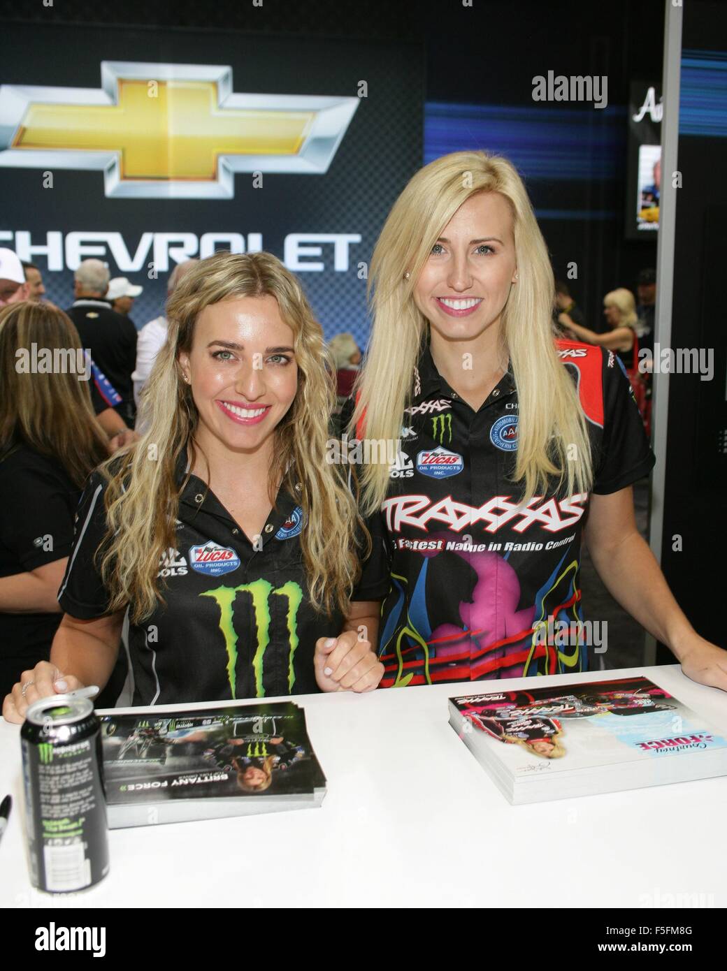 Las Vegas, NV, USA. 3rd Nov, 2015. Brittany Force, Courtney Force in
