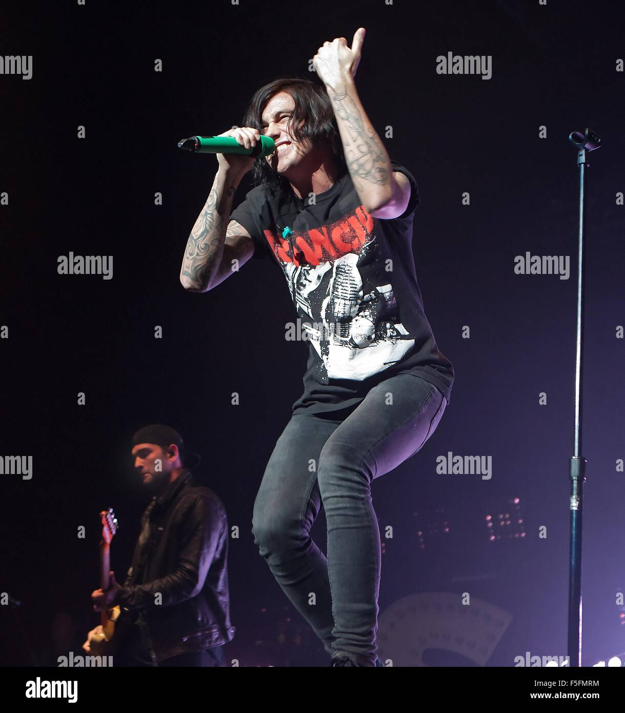 Broomfield, Colorado, USA. 2nd Nov, 2015. Lead singer for Sleeping With