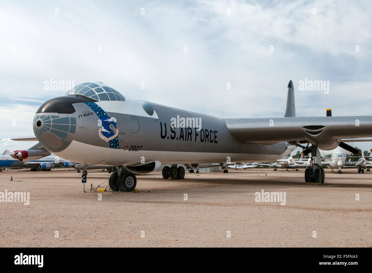 Convair B-36 Peacemaker. The B-36 was a strategic bomber built by Convair and operated from 1949 to 1959 Stock Photo