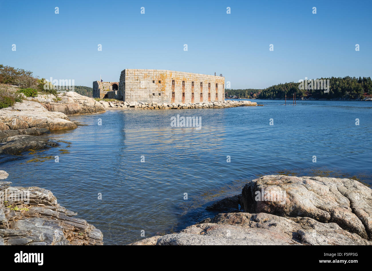 Fort Popham in Phippsburg Maine on a sunny autumn day Stock Photo Alamy
