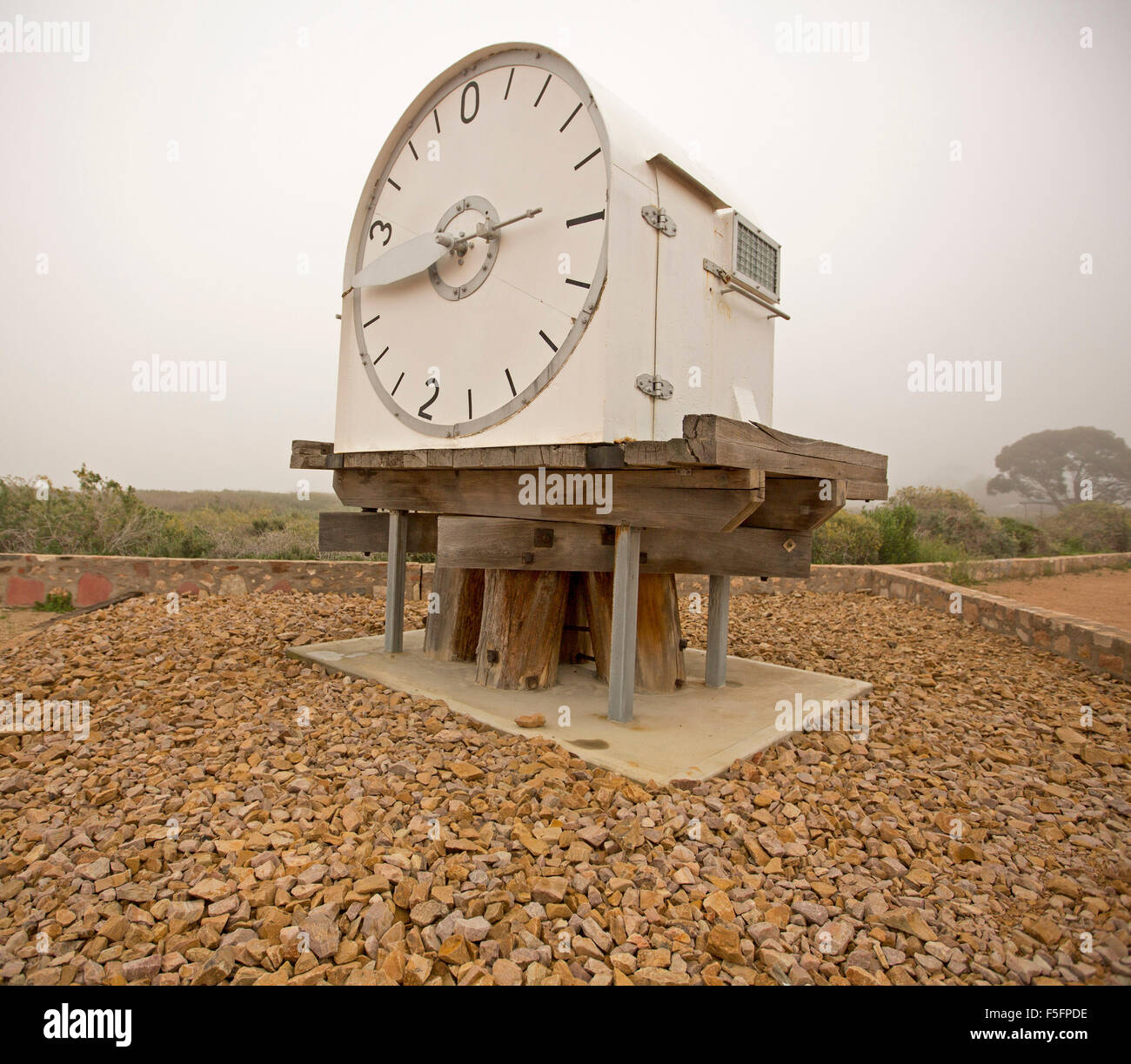 Historic clock-faced tide gauge, rare maritime instrument for measuring  depth of ocean water to aid shipping, Port Germein SA Stock Photo - Alamy