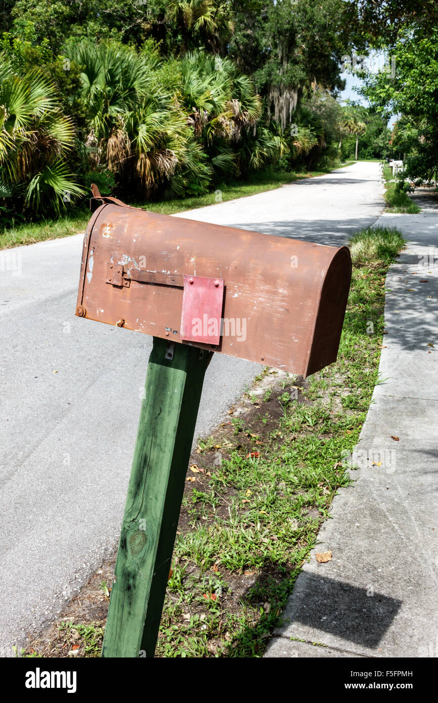 Stuart Florida,old mail box,mailbox,rural road,lane,visitors travel traveling tour tourist